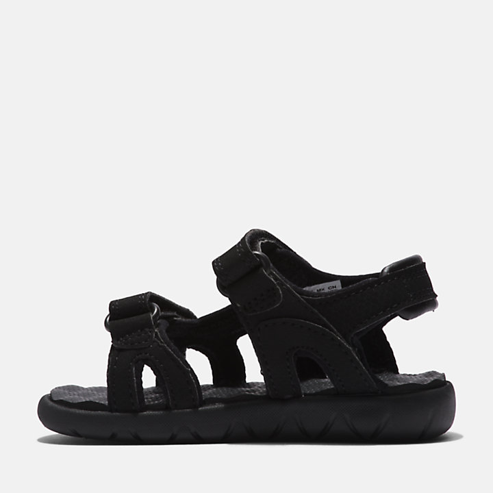 Perkins Row Strappy Sandal for Toddler in Monochrome Black-