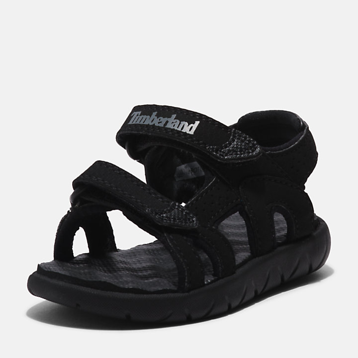 Perkins Row Strappy Sandal for Toddler in Monochrome Black-