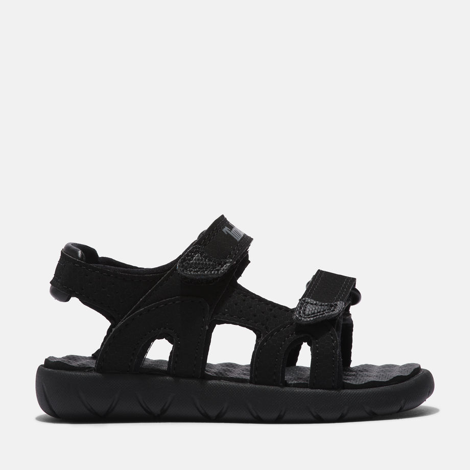 Timberland Perkins Row Sandal For Toddler In Black Monochrome Black Kids, Size 10