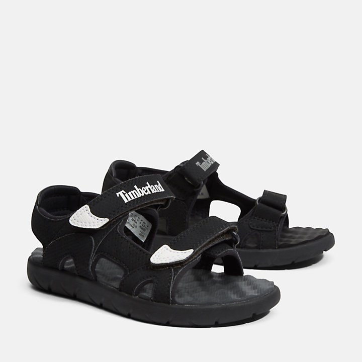 Perkins Row 2-Strap Sandal for Junior in Black-