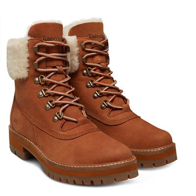 timberland rust courmayeur valley shearling boots