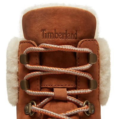 courmayeur valley shearling boot for women in rust