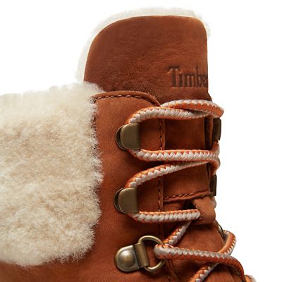 courmayeur valley shearling boot for women in rust