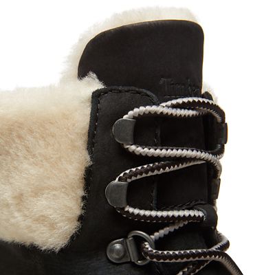 courmayeur valley shearling boot for women in black