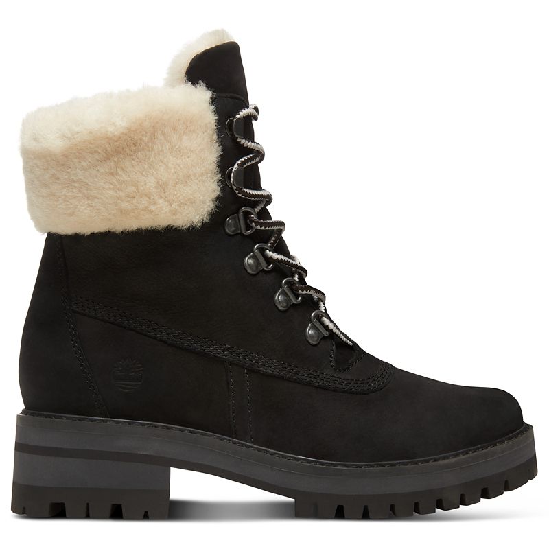 Timberland Courmayeur Valley Shearling Boot for Women in Black at £190 ...