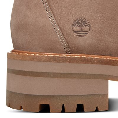 courmayeur valley shearling boot for women in taupe