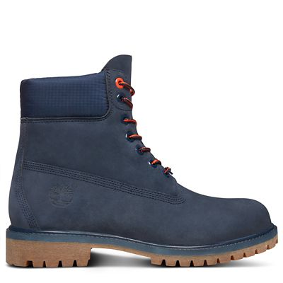 orange and blue timberland boots