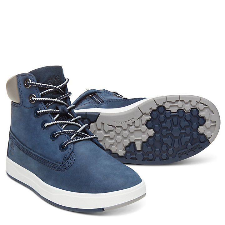 Davis Square Sideziip Sneaker voor peuters en kleuters in marineblauw-