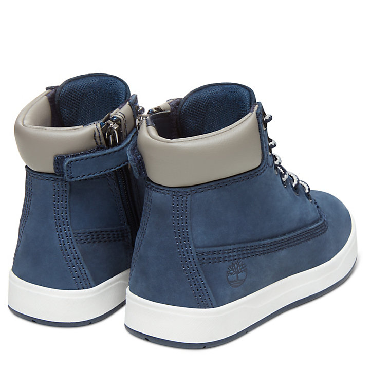 Sneaker da Bambino (dal 20 al 30) con Zip Laterale Davis Square in blu marino-