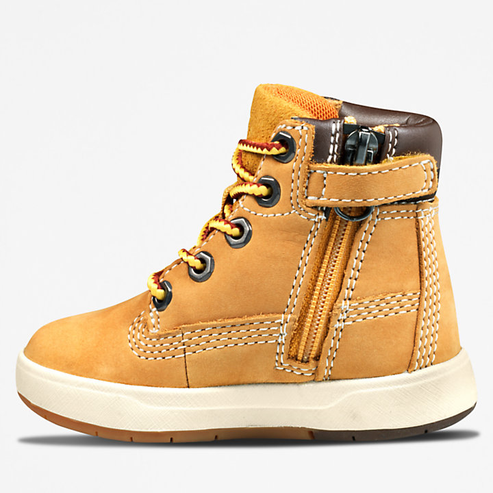 Davis Square Sideziip Sneaker voor peuters en kleuters in geel-