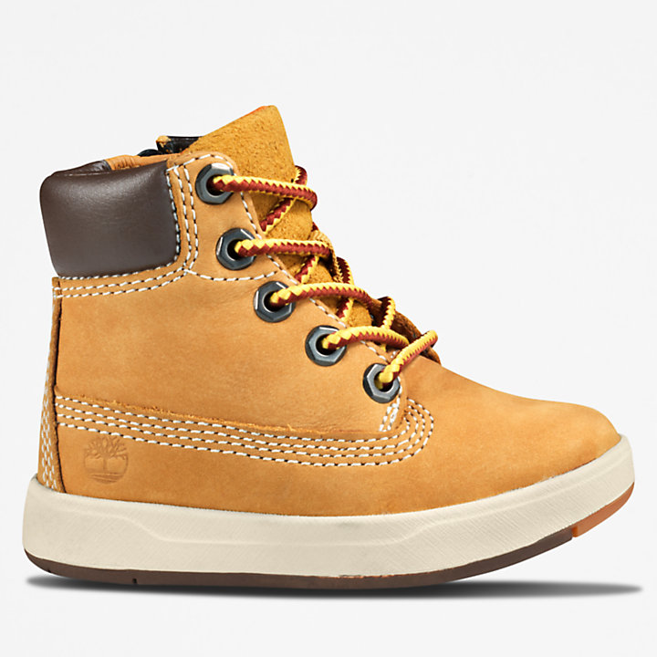 Davis Square Sideziip Sneaker voor peuters en kleuters in geel-