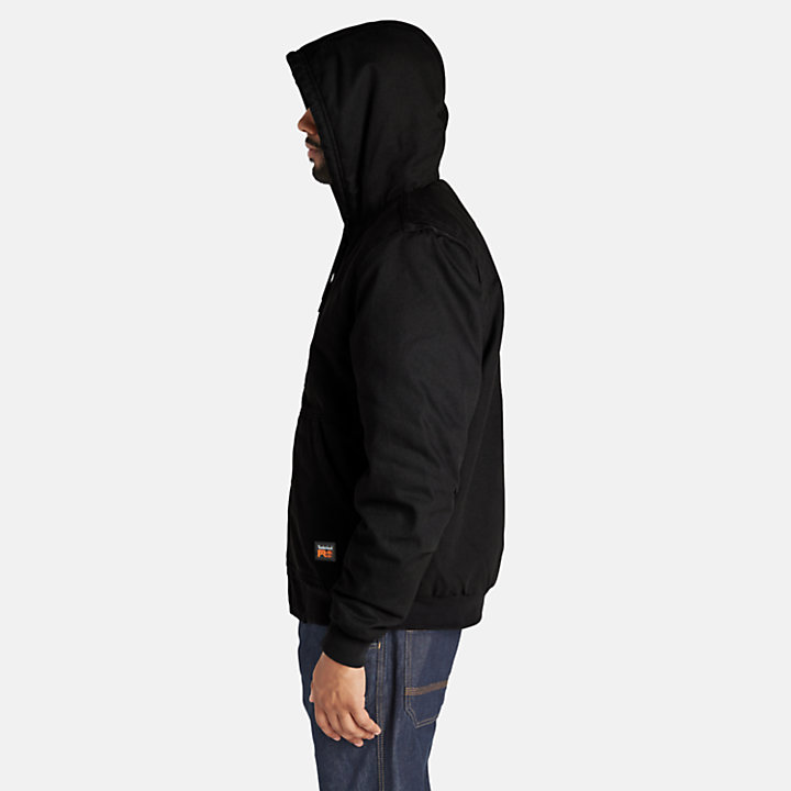 Timberland PRO® Gritman Fleece-gefütterte Canvas-Jacke für Herren in Schwarz-