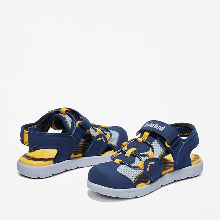 Perkins Row Fisherman Sandal for Youth in Navy-
