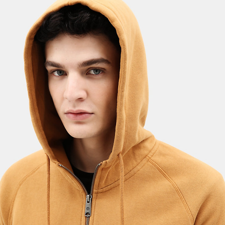 Exeter River Zip Up Hoodie for Men in Yellow | Timberland