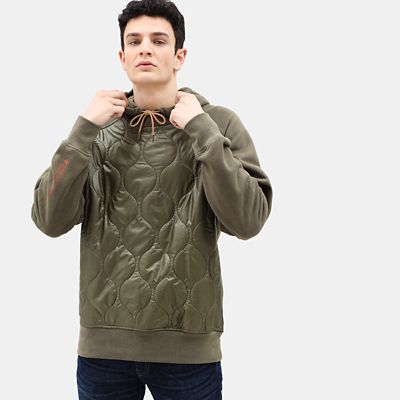 mens quilted hoodie