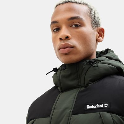 timberland green puffer jacket