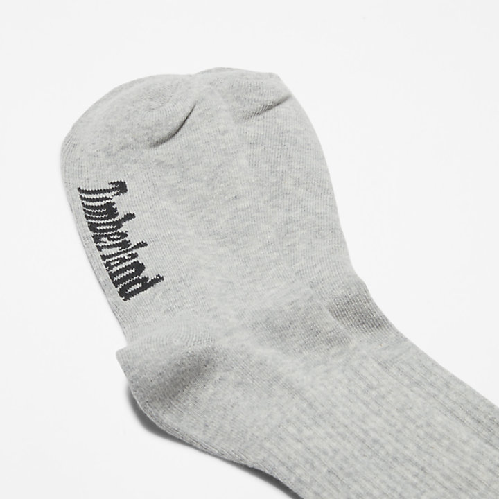 Paquete de tres pares de calcetines altos deportivos Stratham Core para hombre en gris-