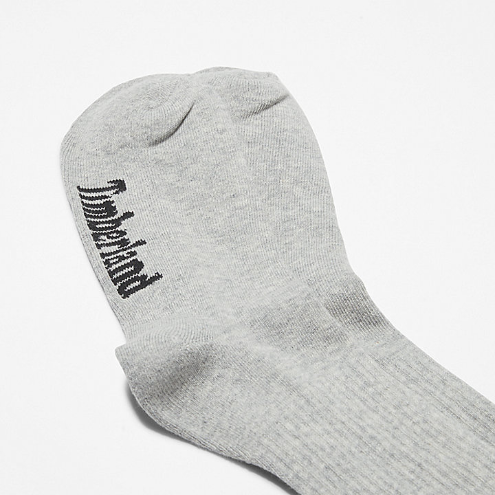 Paquete de tres pares de calcetines altos deportivos Stratham Core para hombre en gris