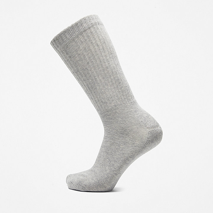 Paquete de tres pares de calcetines altos deportivos Stratham Core para hombre en gris