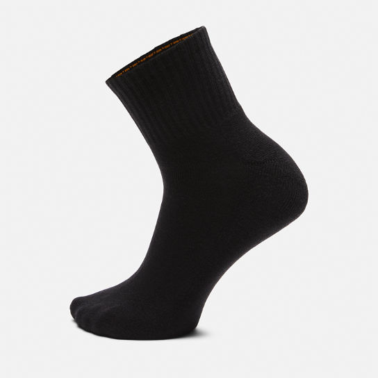 Paquete de tres pares de calcetines deportivos Stratham Core para hombre en negro | Timberland