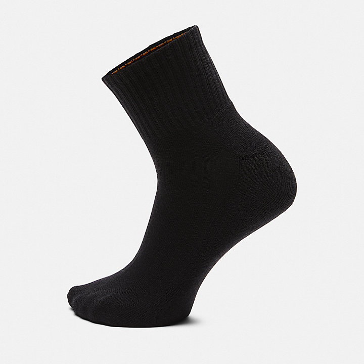 Paquete de tres pares de calcetines deportivos Stratham Core para hombre en negro