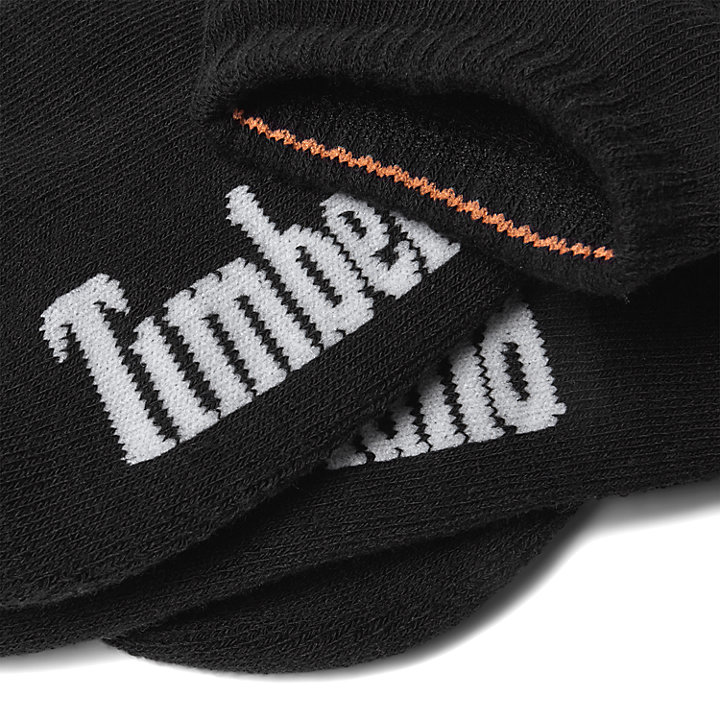 Paquete de tres pares de calcetines deportivos invisibles Stratham Core para hombre en negro