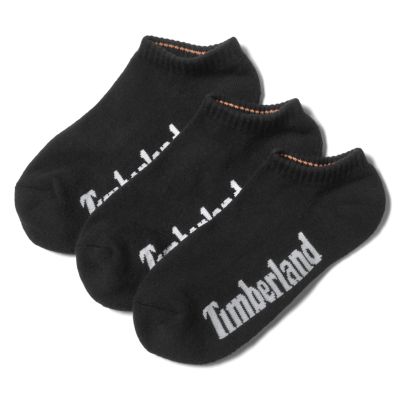 Timberland 3-pack Stratham Core No-show Sport Socks For Men In Black Black