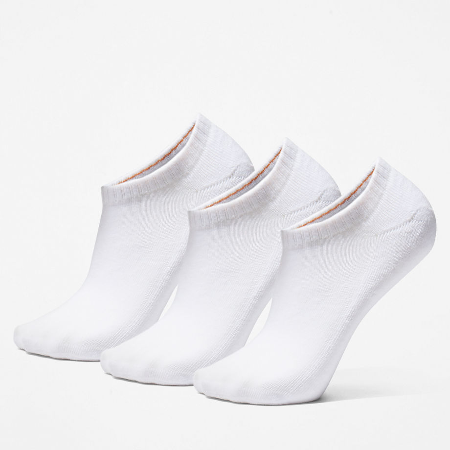 Timberland 3-pack Stratham Core No-show Sport Socks For Men In White White, Size M