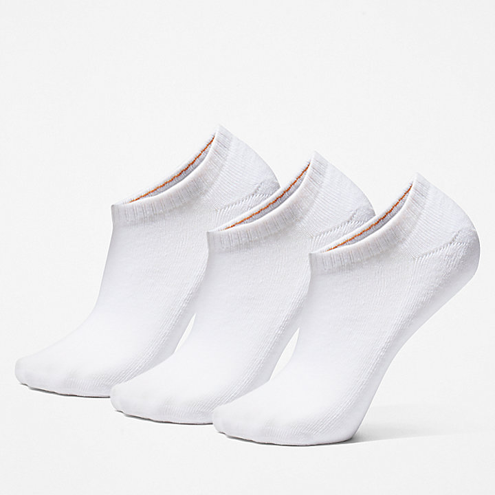 Lot de 3 paires de chaussettes de sport invisibles Stratham Core pour homme en blanc