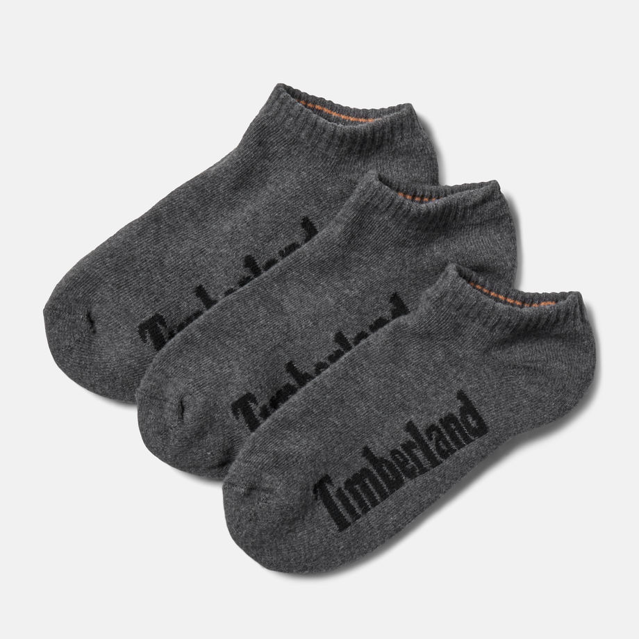 Timberland 3-pack Stratham Core No-show Sport Socks For Men In Dark Grey Dark Grey