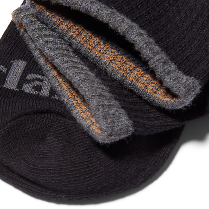 3-Pack Crayton Beach Shortie Crew Socks for Men in Black-