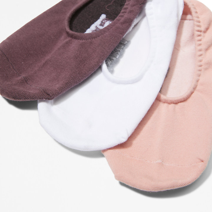 Stratham 3-Pack Anklet Socks for Women in Pink-