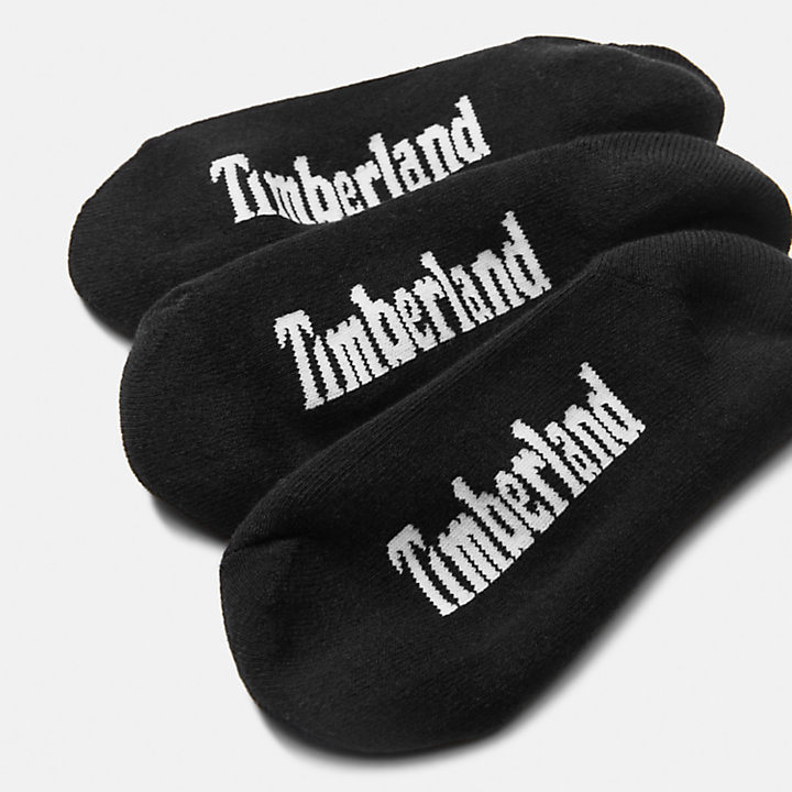 Paquete de 3 pares de calcetines invisibles Stratham para mujer en color negro-