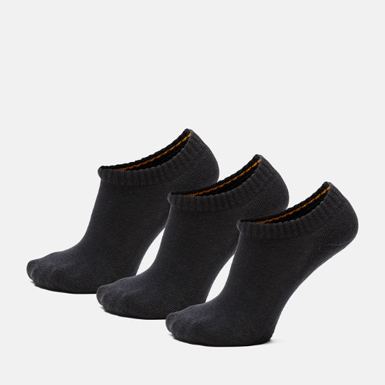 Three Pack Stratham Core No-Show Socks for Women in Black | Timberland