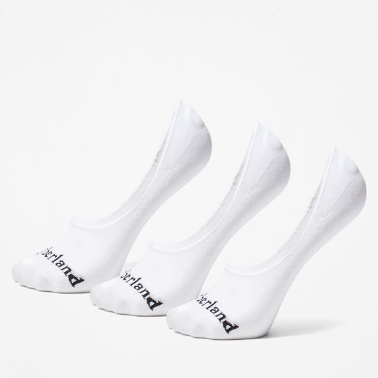 Paquete de tres pares de calcetines invisibles Stratham Core para hombre en blanco | Timberland