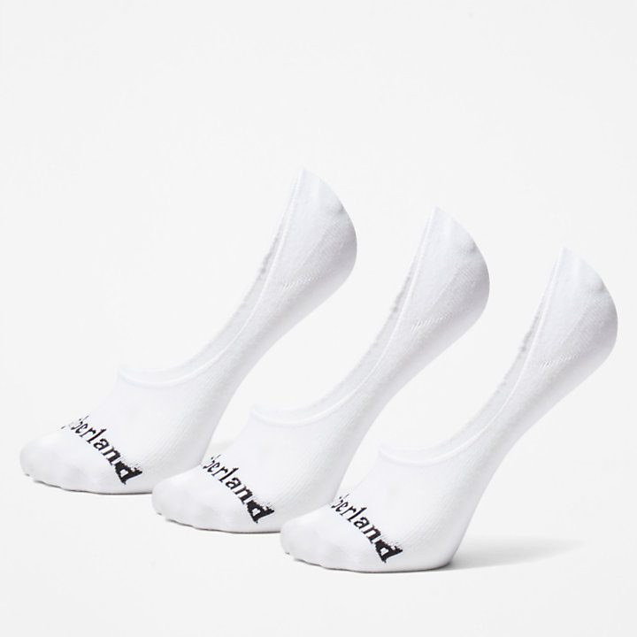 Stratham 3-Pack Low Liner Socks for Men in White-