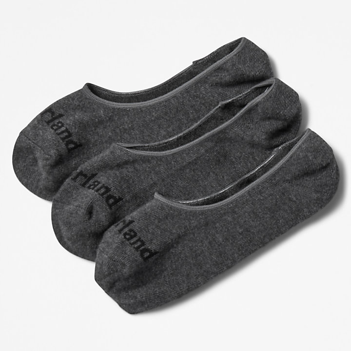 Paquete de tres pares de calcetines invisibles Stratham Core para hombre en gris-