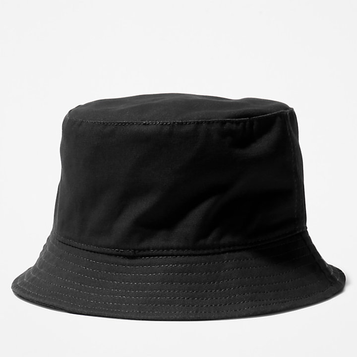 Peached Cotton Canvas Bucket Hat for Men in Black | Timberland