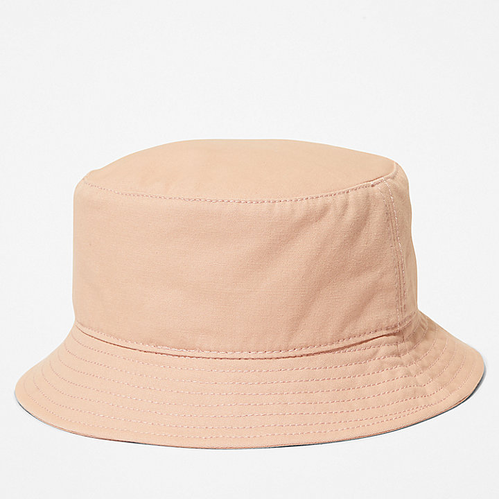 Cotton Canvas Bucket Hat for Men in Pink