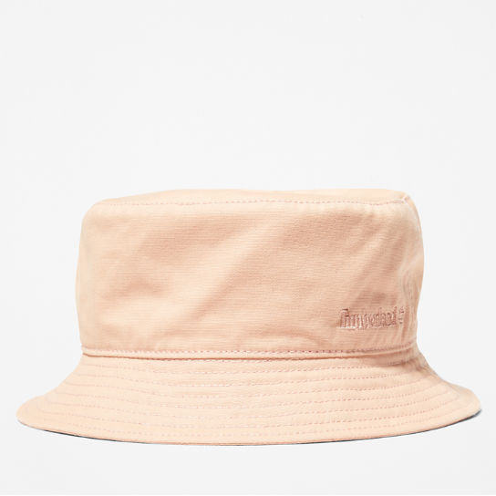 Cotton Canvas Bucket Hat for Men in Pink | Timberland