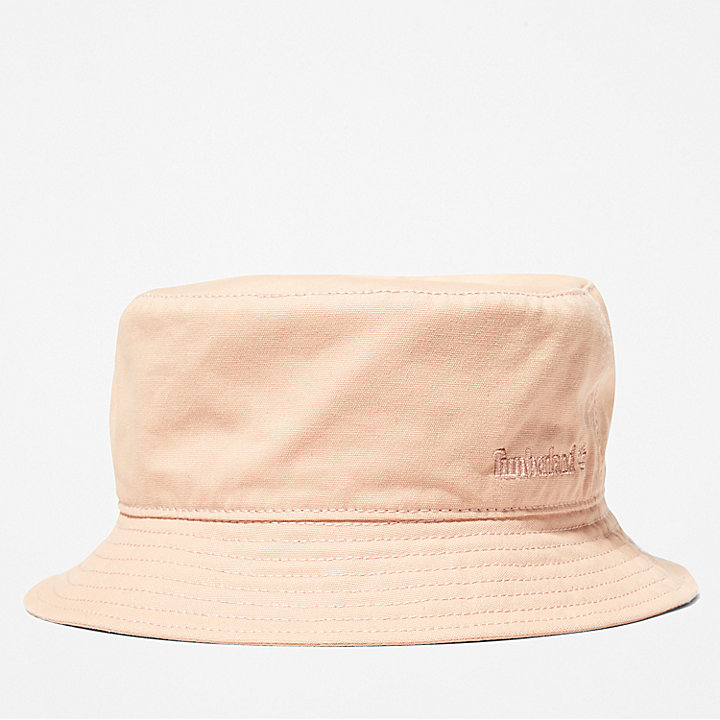 Cotton Canvas Bucket Hat for Men in Pink