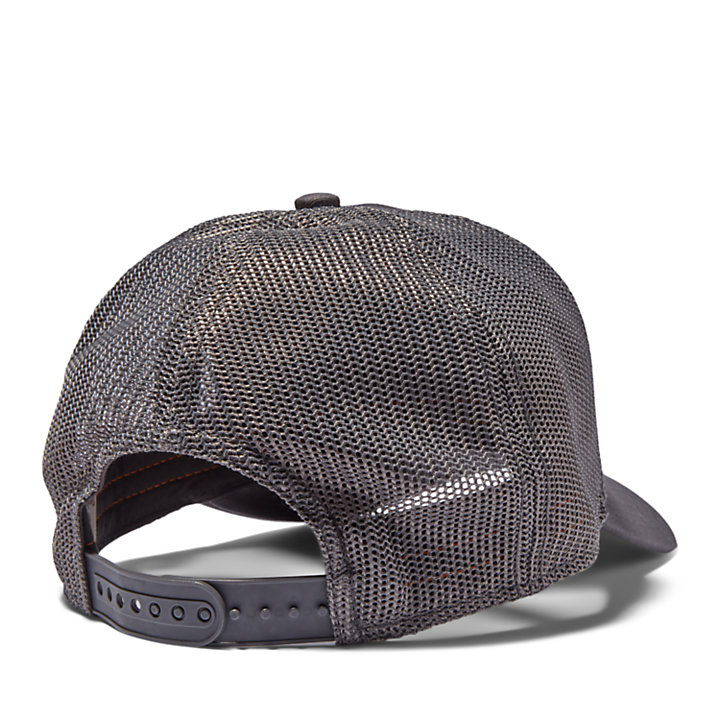 3D-logo Trucker Hat for Men in Grey-