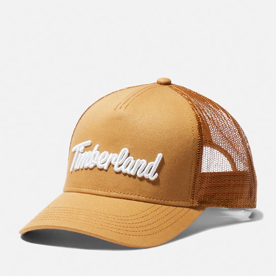 3D Embroidery Trucker Hat for Men in Yellow | Timberland