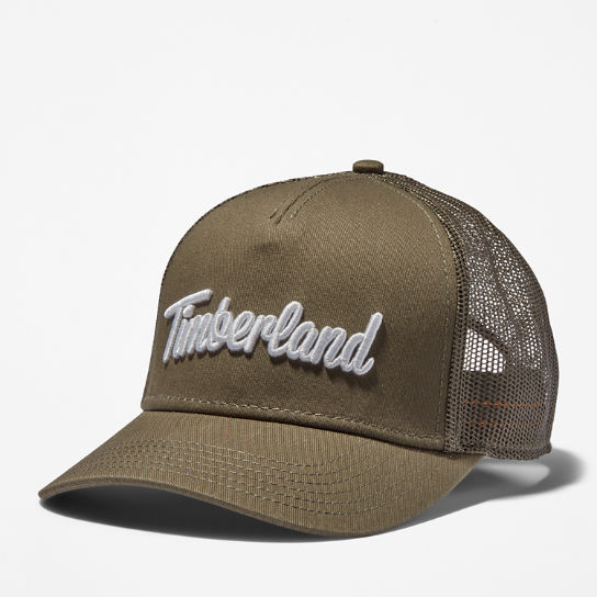 3D-logo Trucker Hat for Men in Dark Green | Timberland