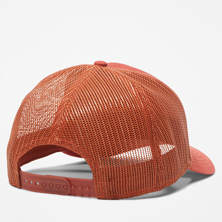 3D-Logo Trucker Hat for Men in Orange-