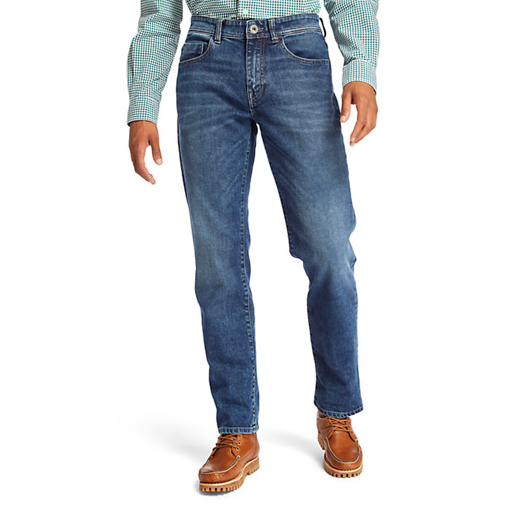 Squam Lake Stretch Jeans for Men in Blue-