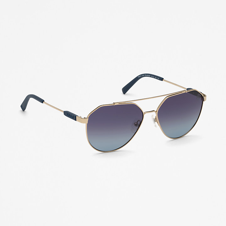 Gafas de sol de estilo Aviador Marcolin de Timberland® en oro-