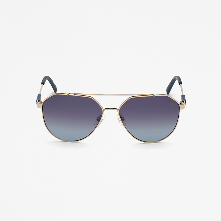 Gafas de sol de estilo Aviador Marcolin de Timberland® en oro-