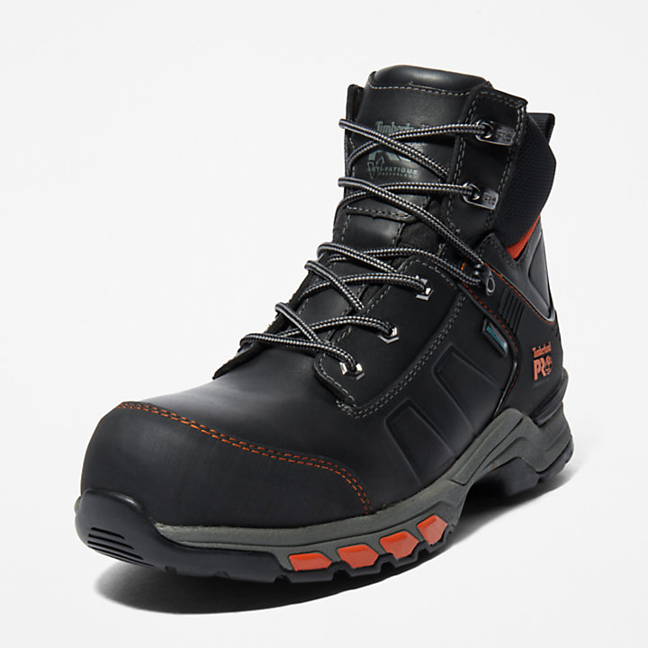 Timberland PRO® Hypercharge 6 Inch Composite Safety Toe Work Boot for Men in Black/Orange-