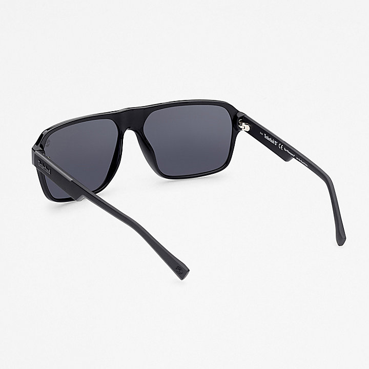 Timberland® Marcolin Modern Rectangular Sunglasses in Black | Timberland